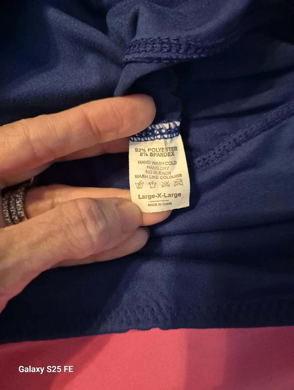 3-Pack Capri Length Leggings, Blue, Orange & Pink, L/XL, EUC